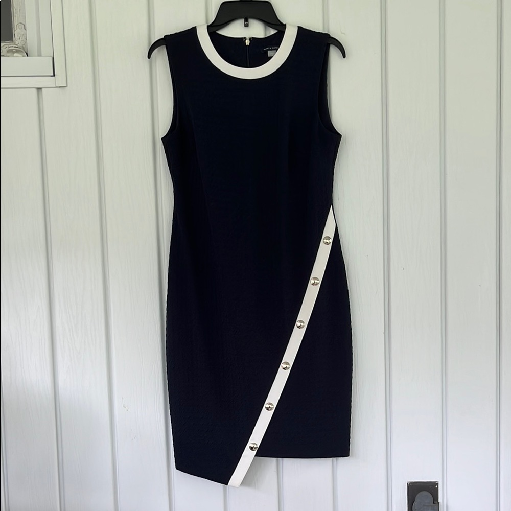 Tommy Hilfiger Navy and White Dress